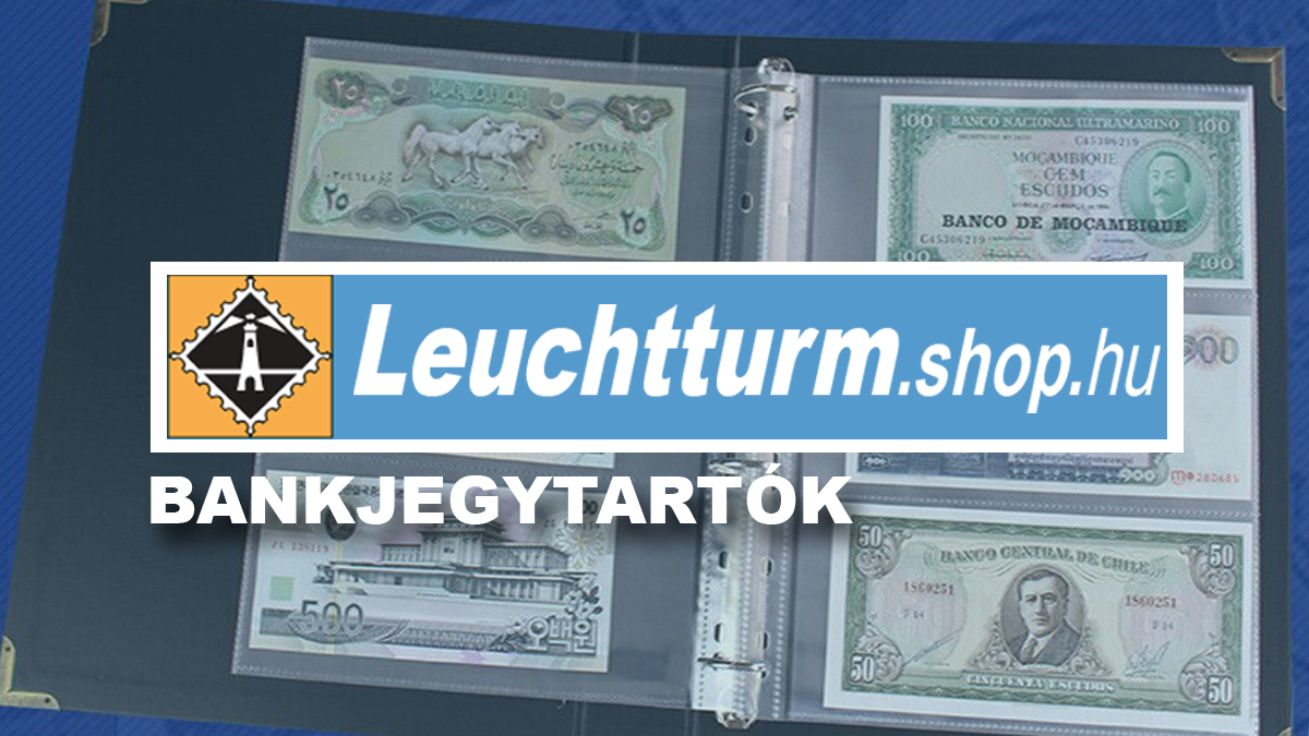 Leuchtturm numizmatikai bankjegytartók, papírpénz tárolók, albumok, berakólapok
