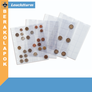 Leuchtturm érmetartó berakólap, albumhoz, albumba.